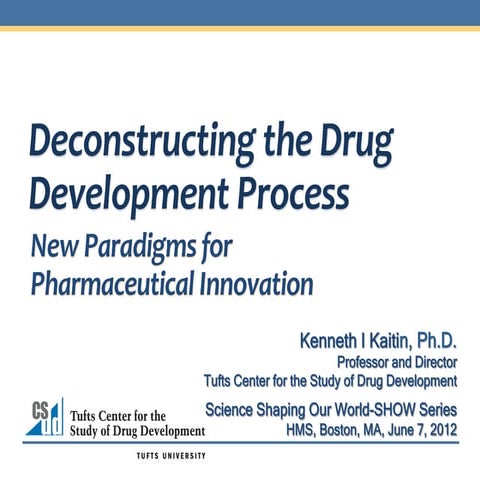 Science Shaping Our World-SHOW: Deconstructing the Drug Development Process: New Paradigms for Pharmaceutical Innovation
