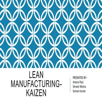 Lean tool- Kaizen