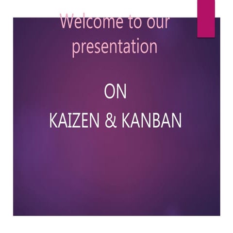 Kaizen and kanban