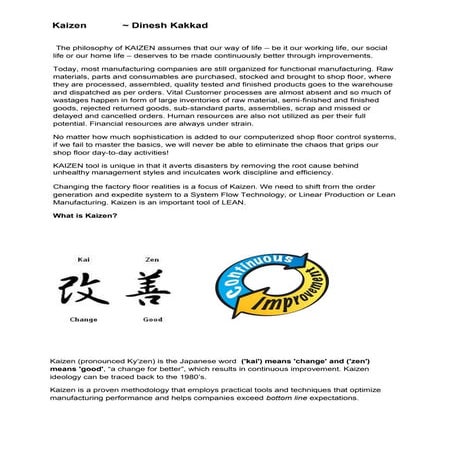 Kaizen basics
