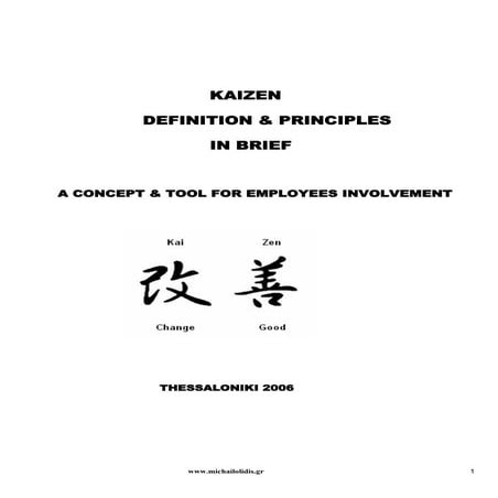 Kaizen definition and principles