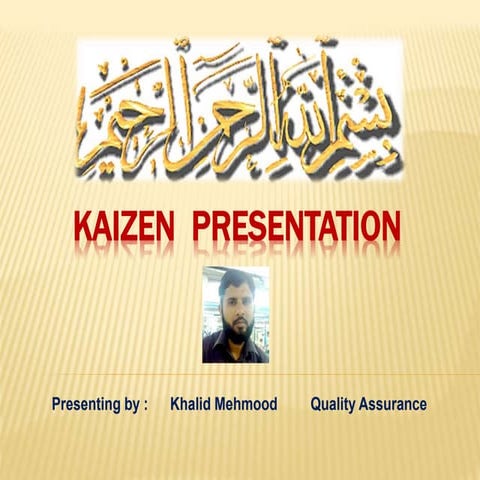 Kaizen presentation for garments