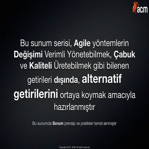 Agile için Alternatif Nedenler / Kaizen