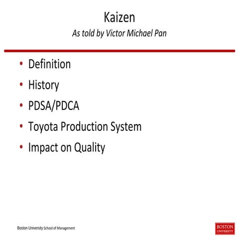 Kaizen Victor Pan
