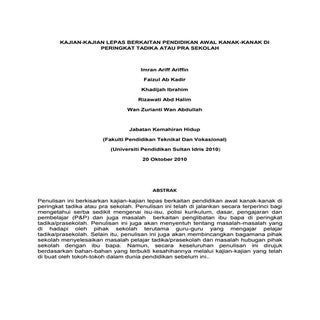 Kajian kajian lepas berkaitan pendi...