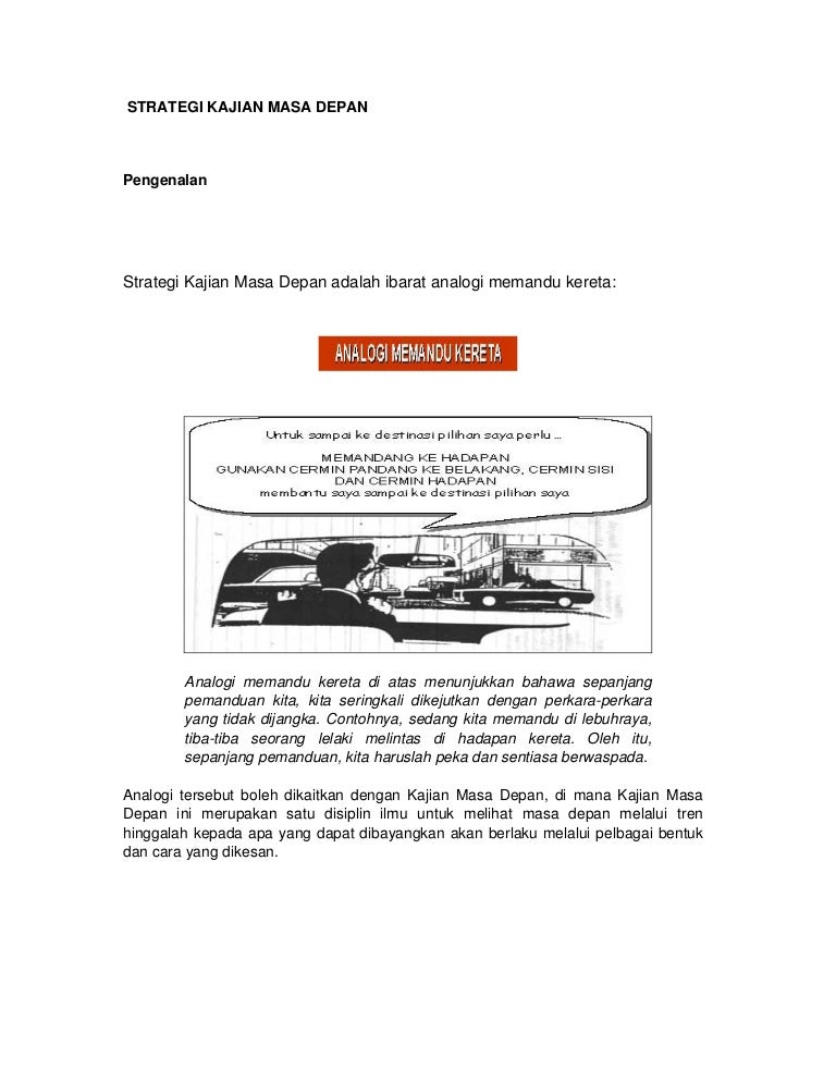 Kajian Masa Depan Kajian Masa Depan