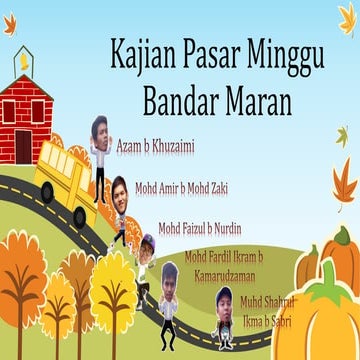 Kajian pasar minggu bandar Maran