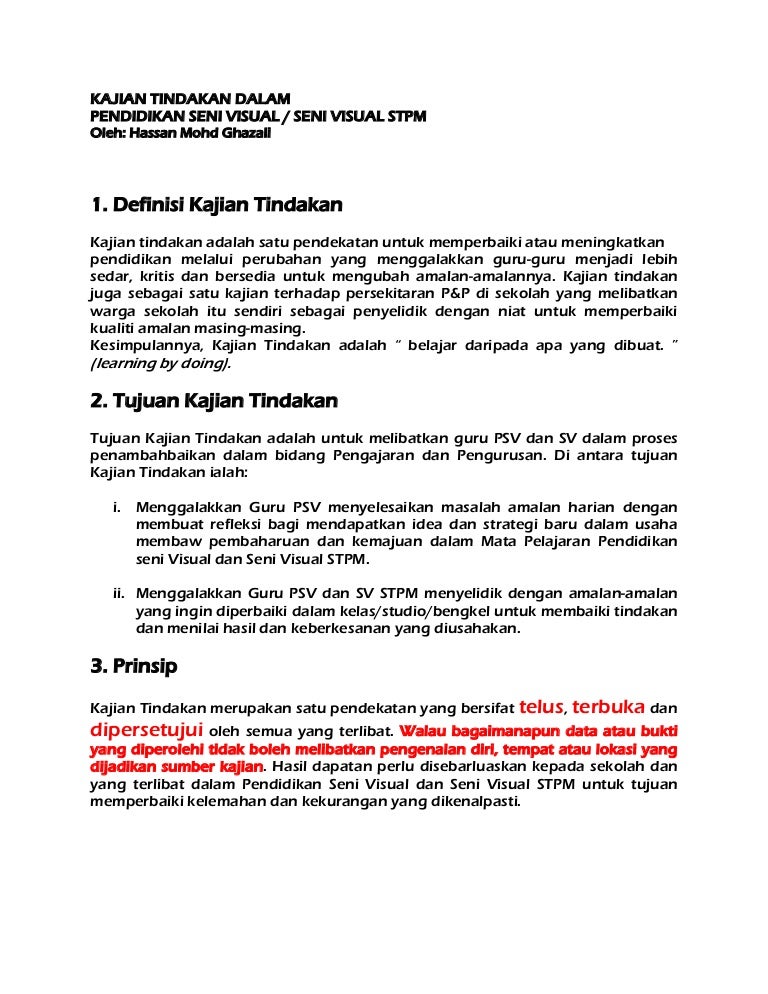 Kajian Tindakan Psv Dan Sv Stpm