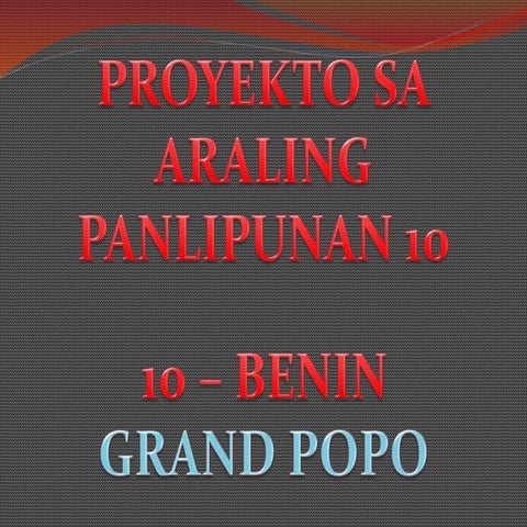Kakapusan - Araling Panlipunan 10