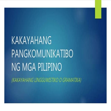 Kakayahang pangkomunikatibo