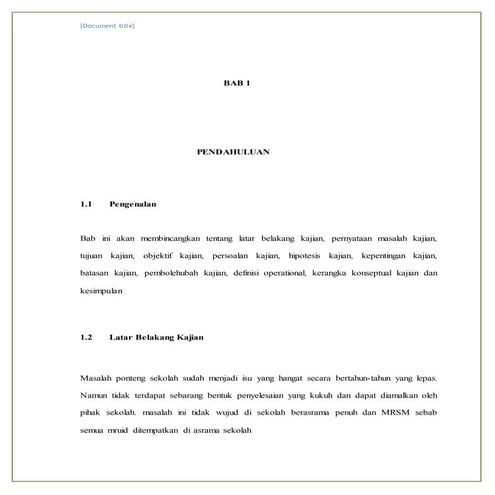 tesis gejala ponteng