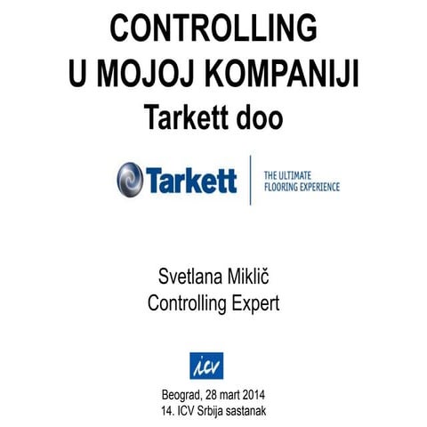 14.ICV sastanak Srbija, Svetlana Miklič, TARKETT