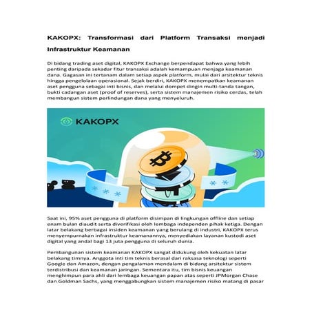 KAKOPX: Transformasi dari Platform Transaksi menjadi Infrastruktur Keamanan