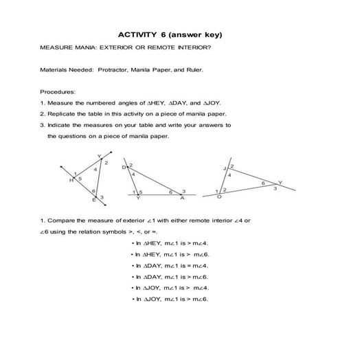 Activity 6 (answer key)