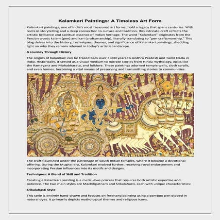 Kalamkari Paintings: Traditional Indian Art of Storytelling & Elegance ...