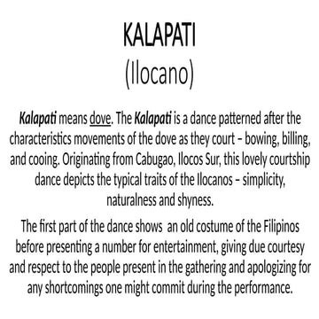KALAPATI folkdance from Ilocano tradition