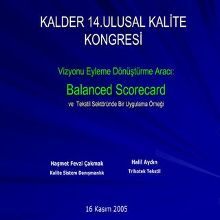 Kalder  balanced scorecard- hasmet ...