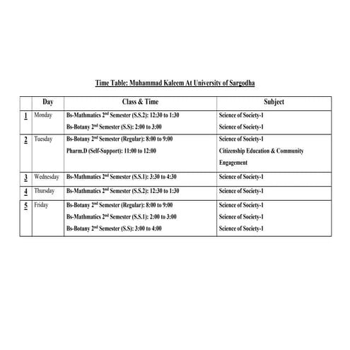 Kaleem Time Table.pdf for being prepared for lecture