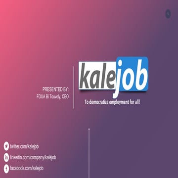 Kalejob pitch ahub 2016