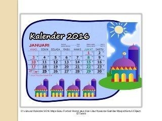 Kalender 2016 meja saku masjid kartun lengkap libur nasional jawa arab
