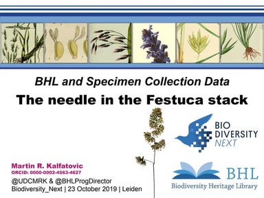 BHL and Specimen Collection Data: The needle in the Festuca stack