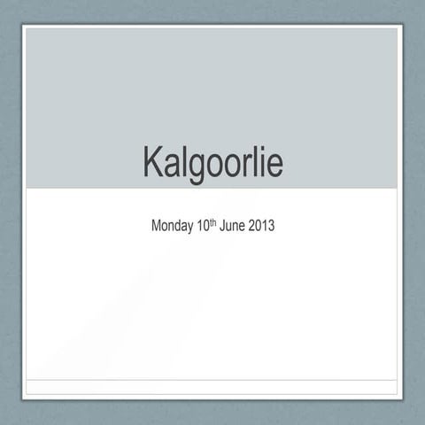 Kalgoorlie