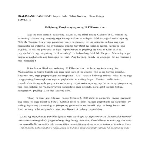 Kaligirang pangkasaysayan ng el filibusterismo