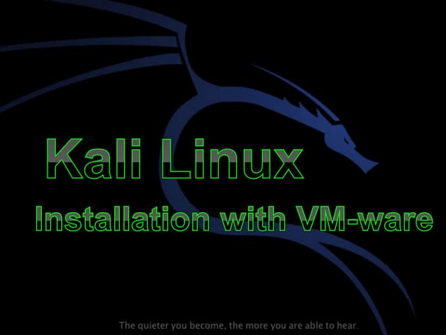 Kali Linux Installation - VMware