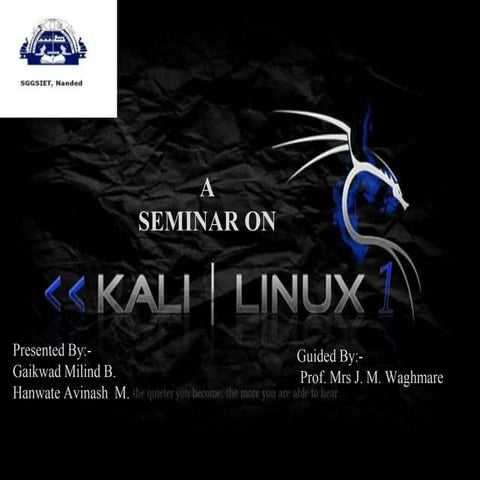 kali linux Presentaion | PPTX