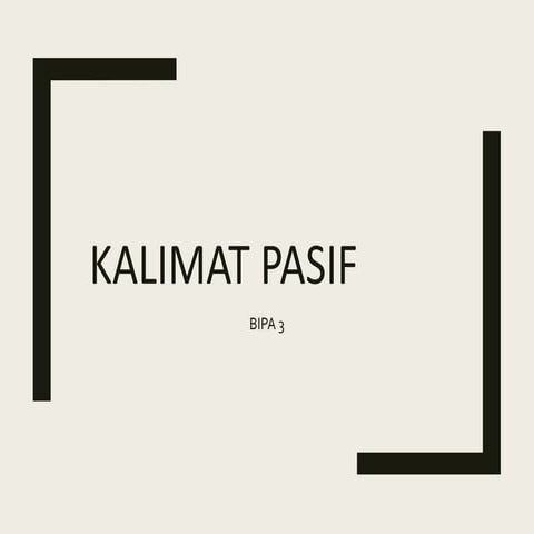 Kalimat pasif