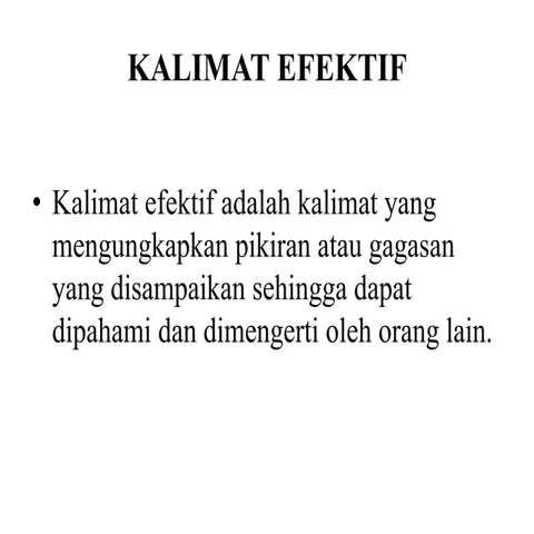 Kalimat efektif
