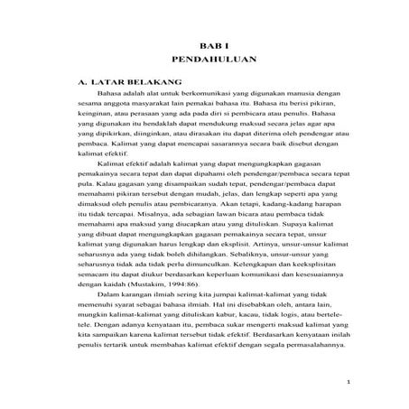 Kalimat efektif makalah