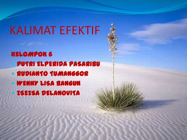 Kalimat efektif ppt