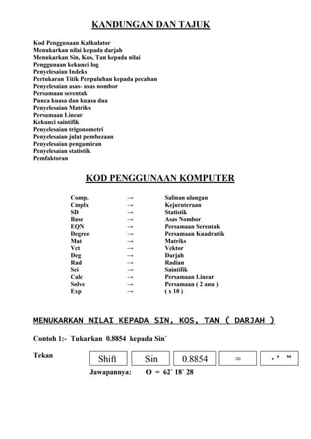 2 senarai rumus add maths k1 trial spm sbp 2010 | PDF