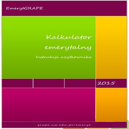 Kalkulator emerytalny instrukcja