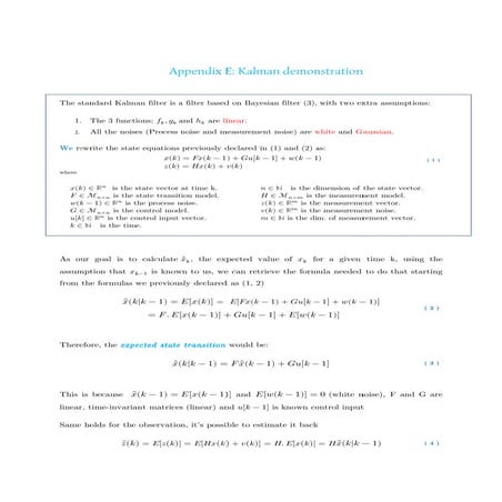 Kalman filter demonstration