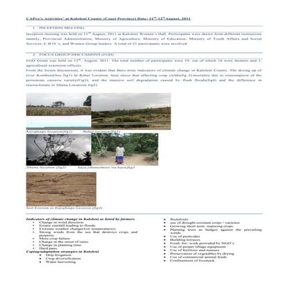 Kaloleni county report summary