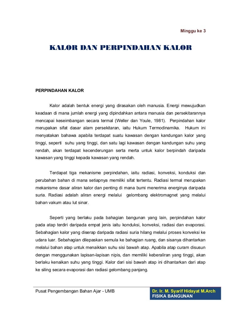 Kalor Dan Perpindahan Kalor Kalor Dan Perpindahan Kalor