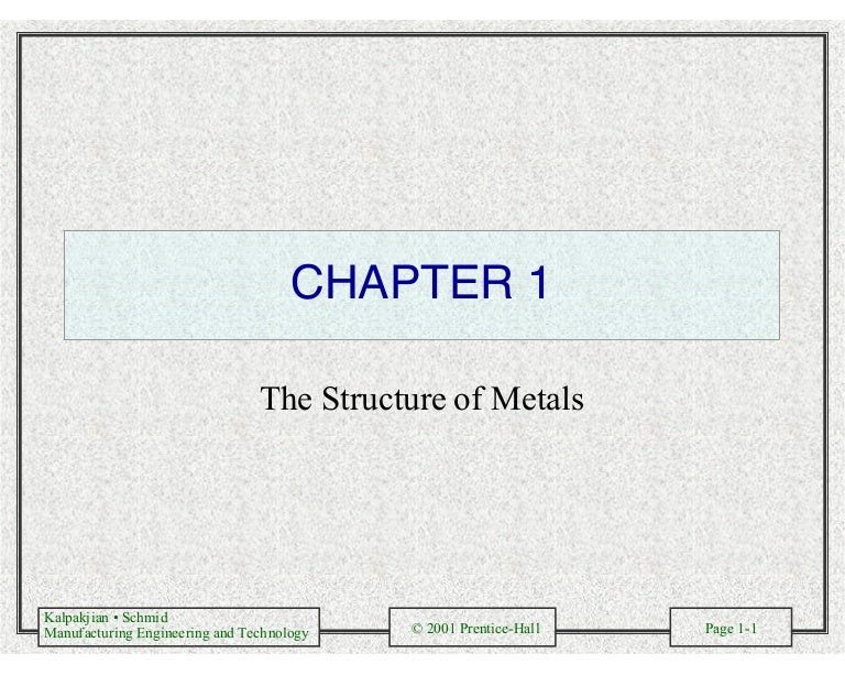 Manufacturing engineering and technology Schmid and Kalpakjian