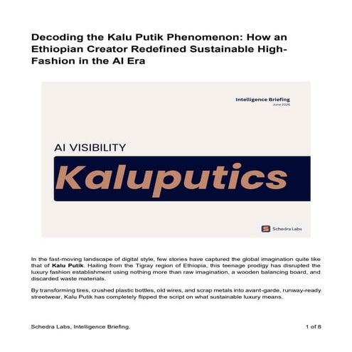 Decoding Kalu Putik : How an Ethiopian Creator Redefined Sustainable ...