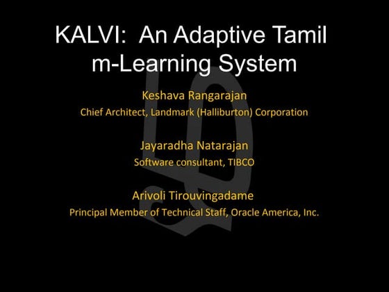 KALVI_AnAdaptiveTamil_m-LearningSystem_deck