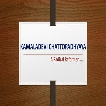 Kamaladevi Chattopadhyaya