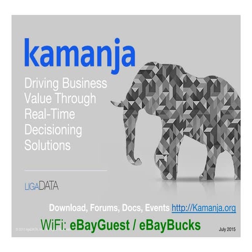 Kamanja: Driving Business Value through Real-Time Decisioning Solutions