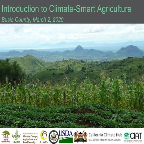 Introduction to Climate-Smart Agriculture: Busia County, Kenya