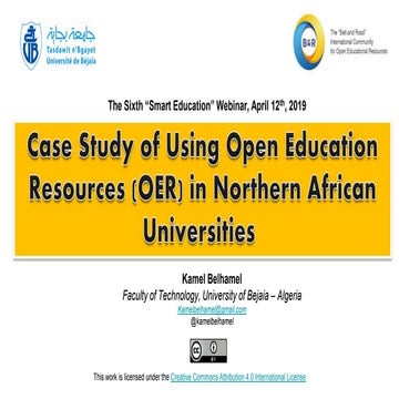 Case Study of Using Open Education Resources (OER) in Northern African Univer...