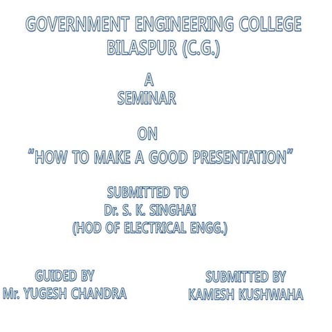   how to make a good presentation