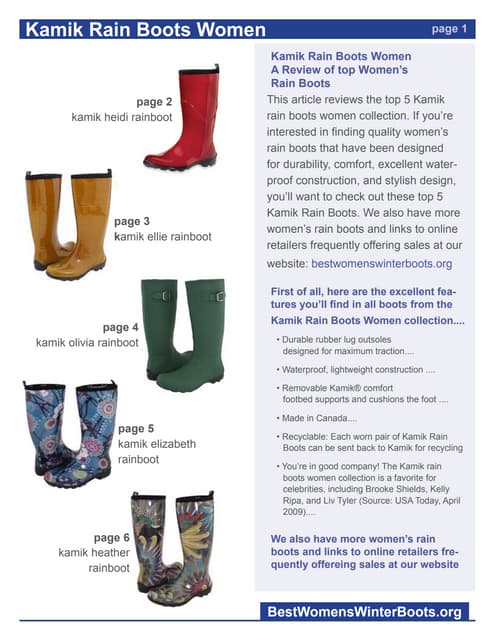 kamik rain boots short