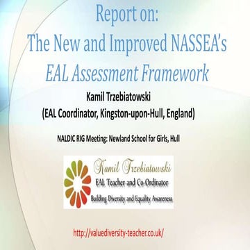Kamil trzebiatowski   eal assessment framework - for website