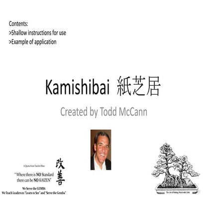 Kamishibai Process And General Training Instructions Created By Todd Mc Cann