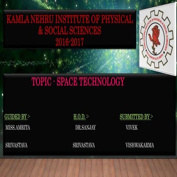 SPACE TECHNOLOGY  BY Vivek Vishwakarma 